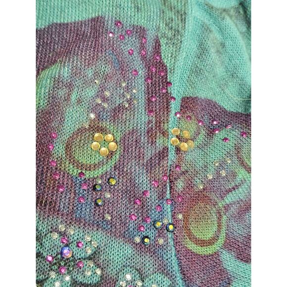 New Directions Babydoll Top Sz S Fairy Grunge Boho Witchy Renaissance Beaded - Picture 7 of 10